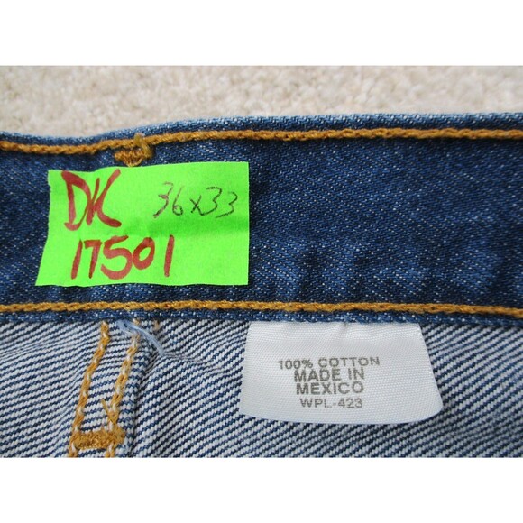 Levis 501xx Jeans Mens 36 Blue Denim Straight Leg Button Fly Cotton Casual 36x33 - Picture 14 of 16